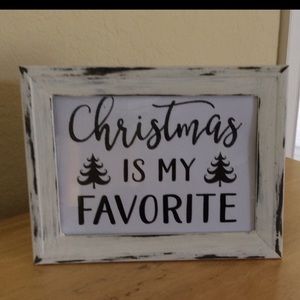 Farmhouse Christmas is my favorite picture 5x7 w/frame